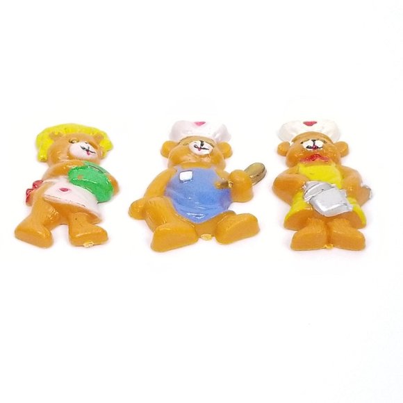 Vintage Kitchen Refrigerator Magnets Bears Chefs - Picture 6 of 9